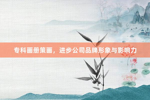 专科画册策画，进步公司品牌形象与影响力