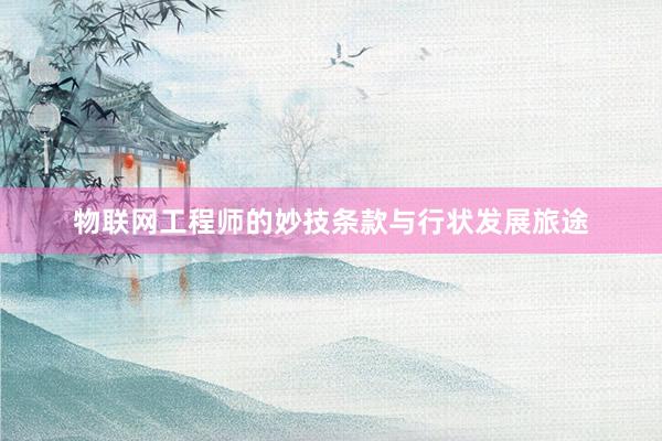 物联网工程师的妙技条款与行状发展旅途